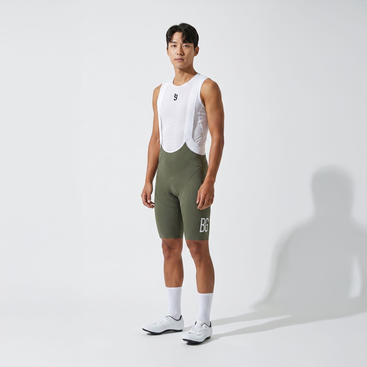 BG ESSENCE ORE Ash Olive Men Bib Shorts