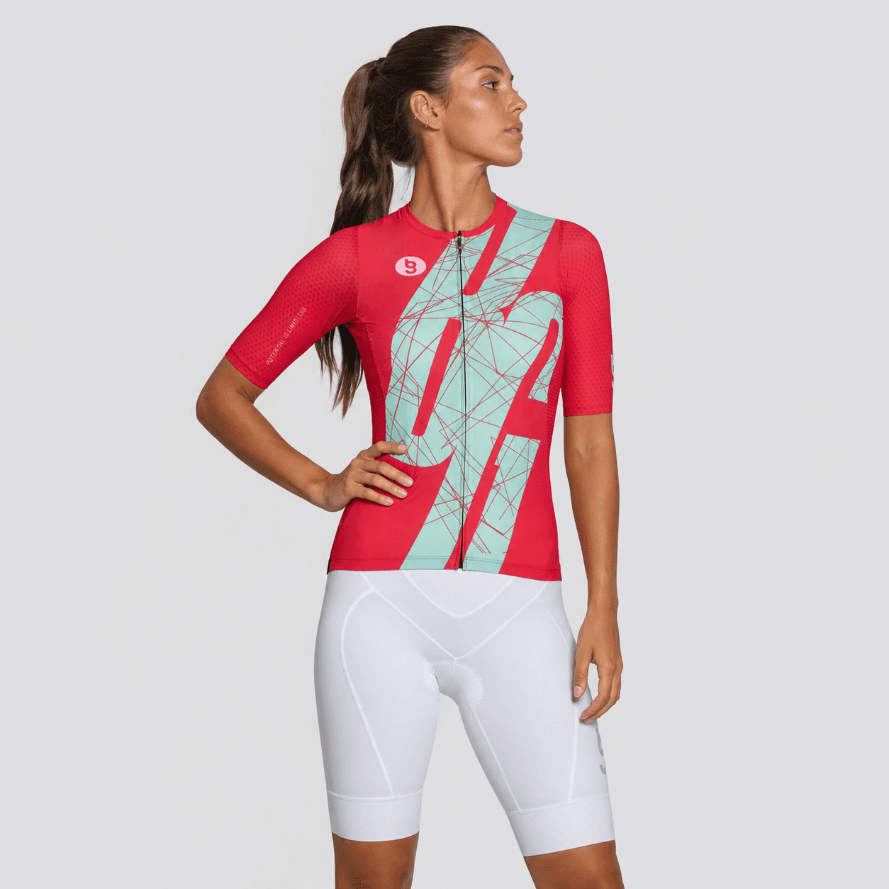 Pinnacle Pillar Women's Short Sleeves Jersey Racing Red